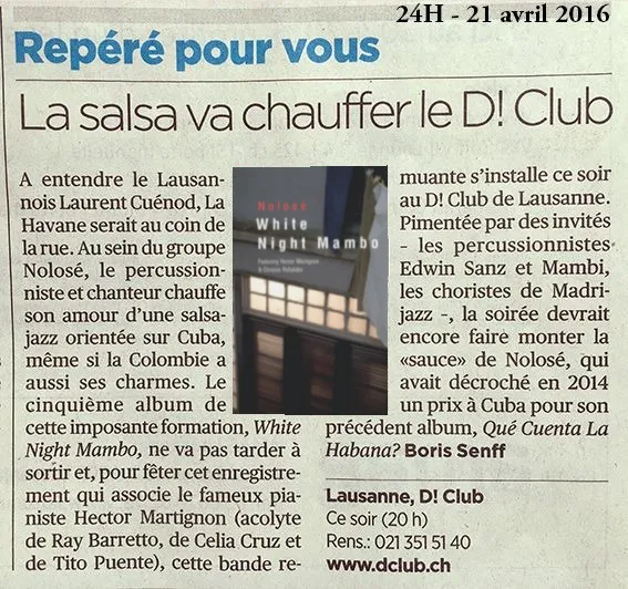Coupure 24 Heures du 21 avril 2016 : « La salsa va chauffer le D! Club »